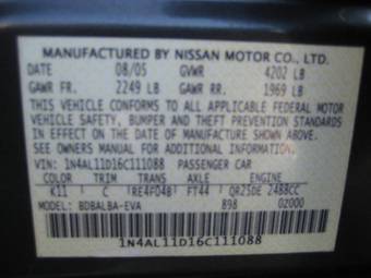 2005 Nissan Maxima Pictures