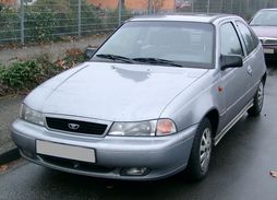 Second generation Daewoo Nexia 3-door hatchback.