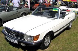 1984-85 Mercedes-Benz 380SL with European headlights and bumpers