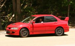 2005 Mitsubishi Lancer Evolution VIII MR (US Spec) at Deal's Gap, North Carolina