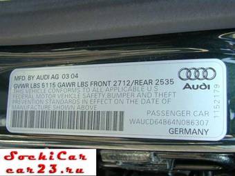 2004 Audi A6 For Sale