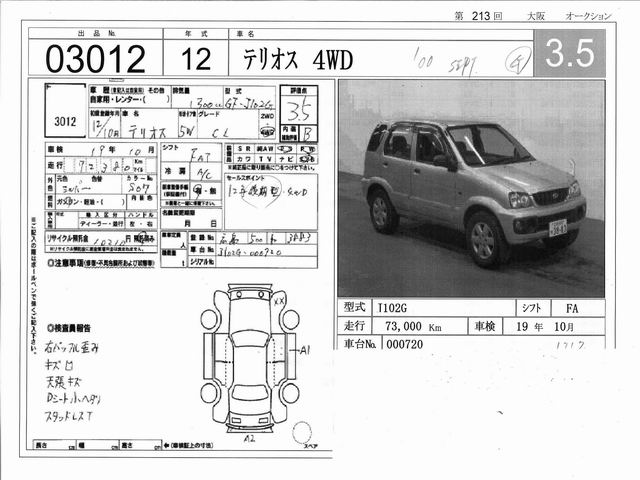 2000 Daihatsu Terios For Sale