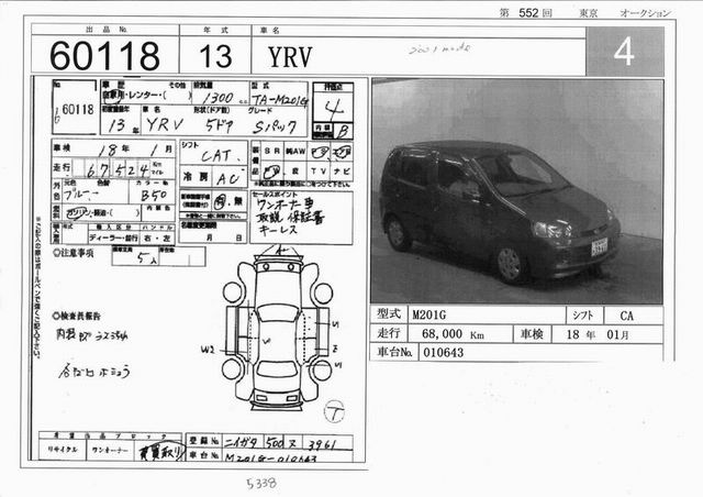 2001 Daihatsu YRV