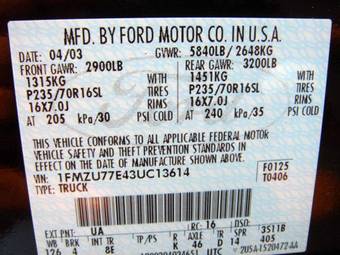 2003 Ford Explorer Photos