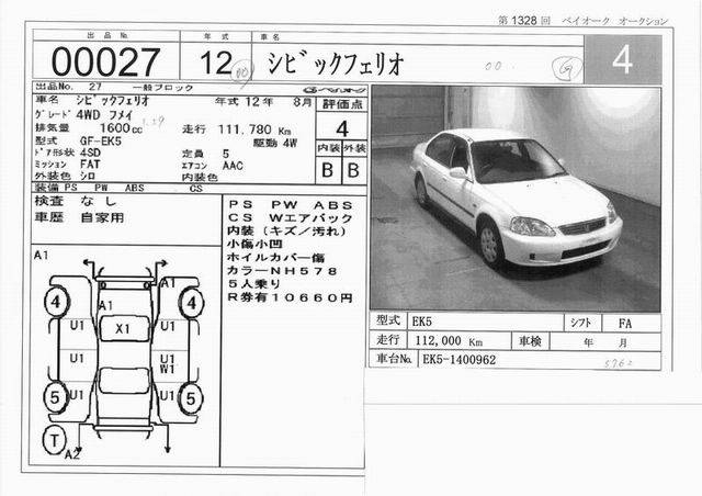 2000 Honda Civic Ferio