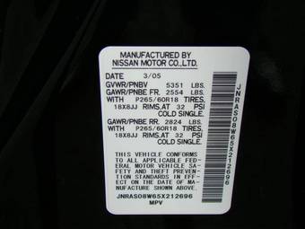 2005 Infiniti FX35 For Sale