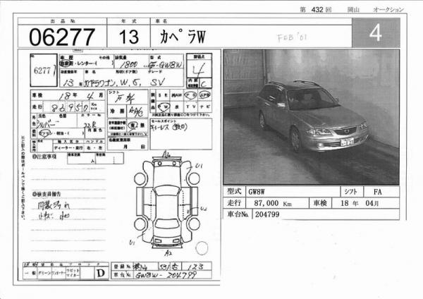 2001 Mazda Capella Wagon For Sale