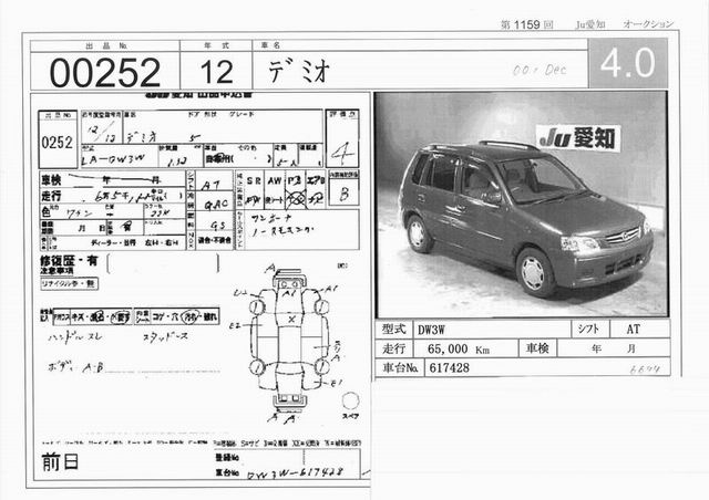 2000 Mazda Demio For Sale