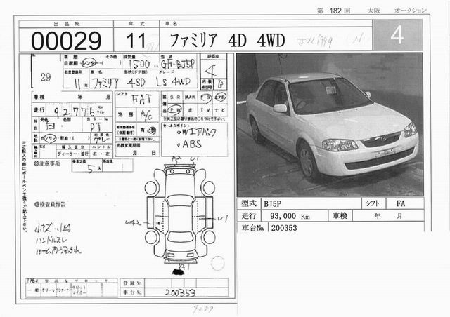 1999 Mazda Familia Pictures