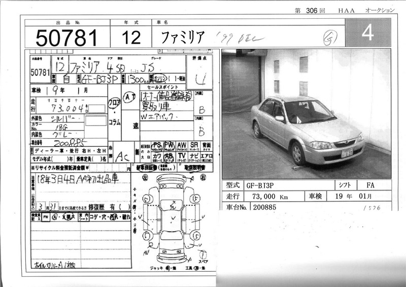 1999 Mazda Familia For Sale