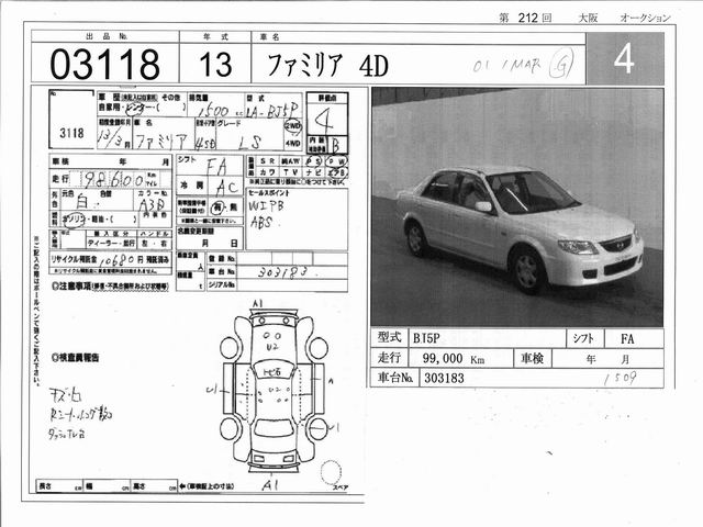 2001 Mazda Familia Photos