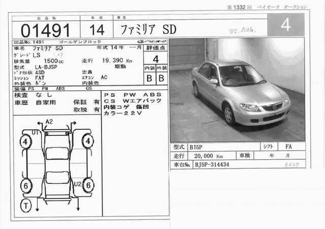 2002 Mazda Familia For Sale