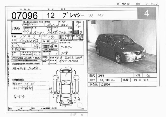 1999 Mazda Premacy For Sale