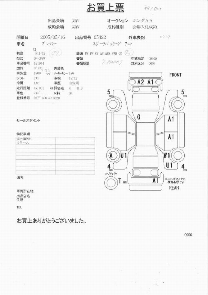 2000 Mazda Premacy Images