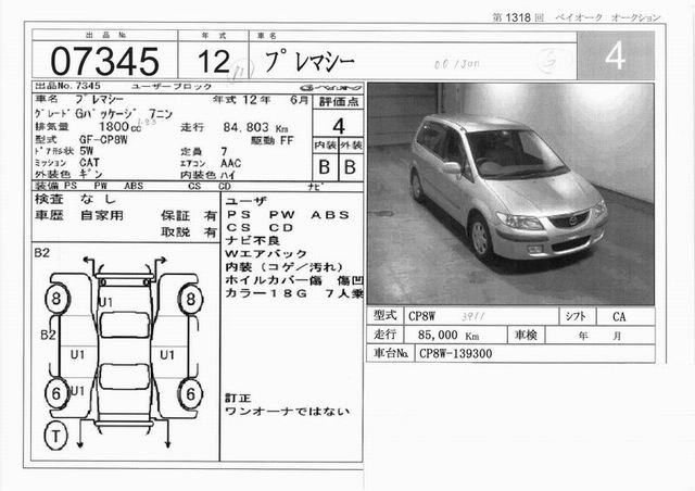 2000 Mazda Premacy Images