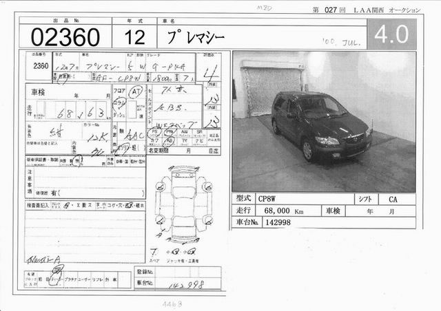 2000 Mazda Premacy Photos