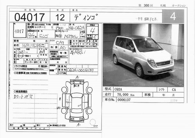 1999 Mitsubishi Dingo Pictures