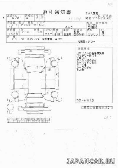 2001 Mitsubishi Dingo