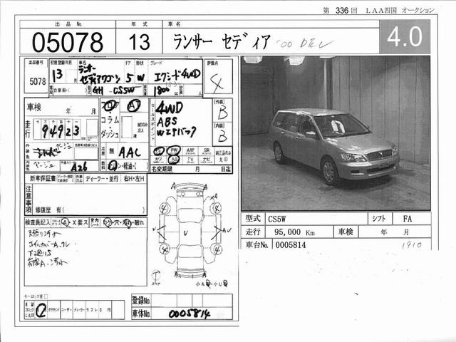 2000 Mitsubishi Lancer Cedia Photos