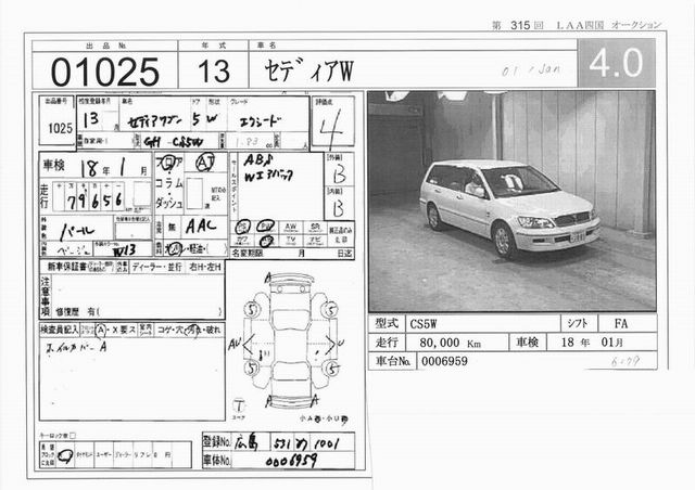 2001 Mitsubishi Lancer Cedia Wagon Pictures