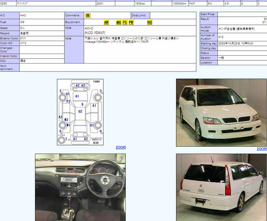 2001 Mitsubishi Lancer Cedia Wagon