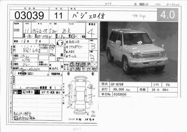 1999 Mitsubishi Pajero iO Photos