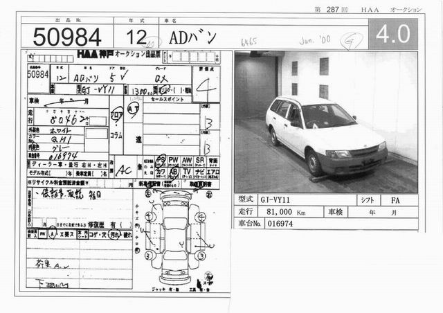 2000 Nissan AD Wagon