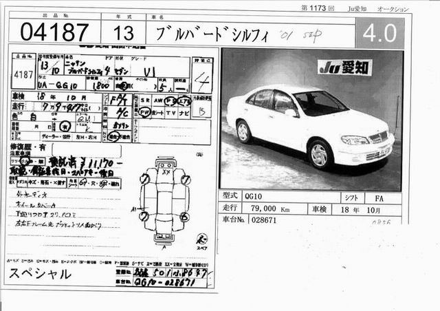 2001 Nissan Bluebird Sylphy Pics