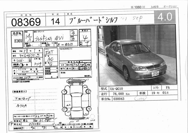 2001 Nissan Bluebird Sylphy Images