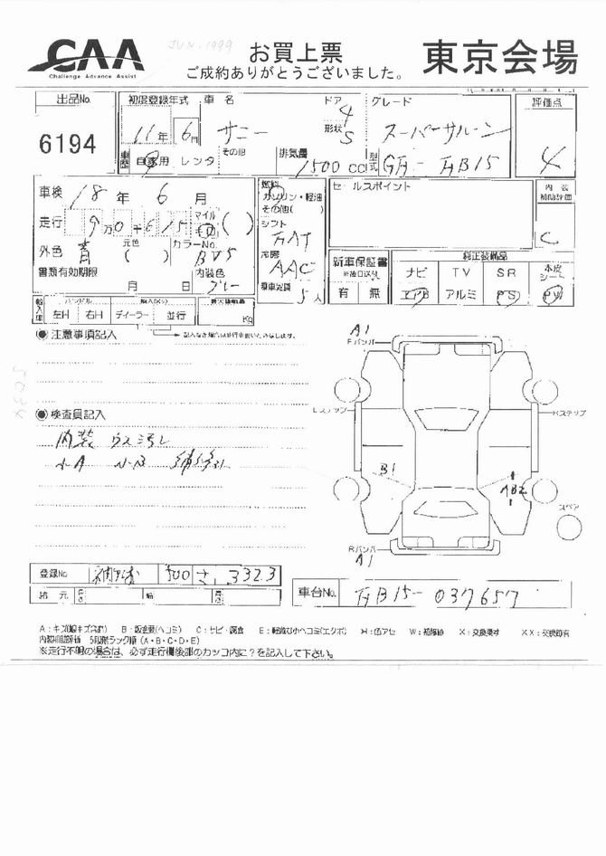 1999 Nissan Sunny For Sale