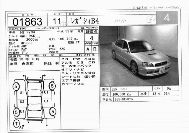 1998 Subaru Legacy B4 Pictures