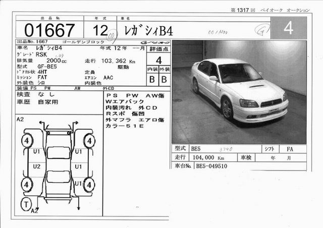 2000 Subaru Legacy B4 Pictures