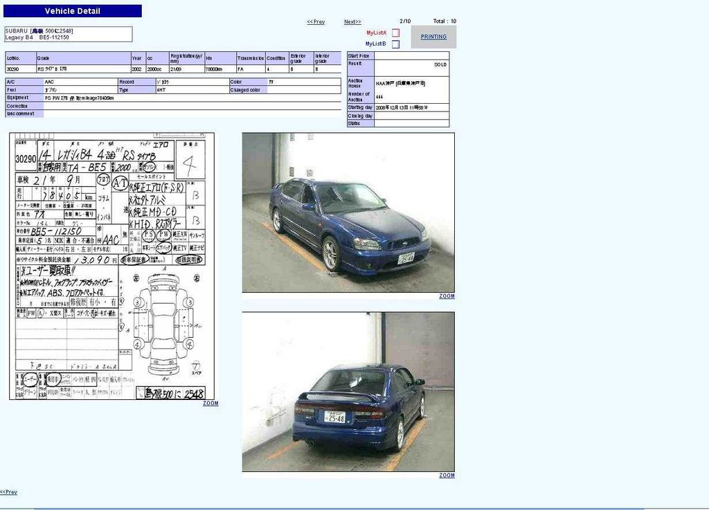 2002 Subaru Legacy B4