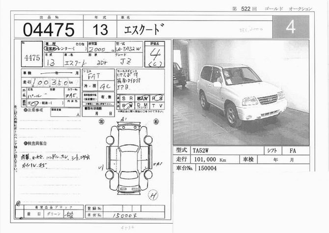 2001 Suzuki Escudo Pictures