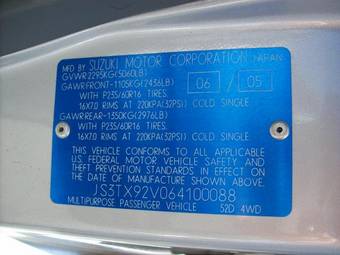 2005 Suzuki XL7 Photos