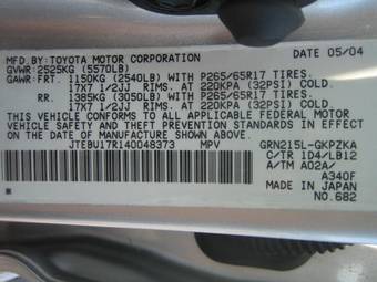 2004 Toyota 4Runner Photos