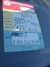 2003 Toyota Allex For Sale