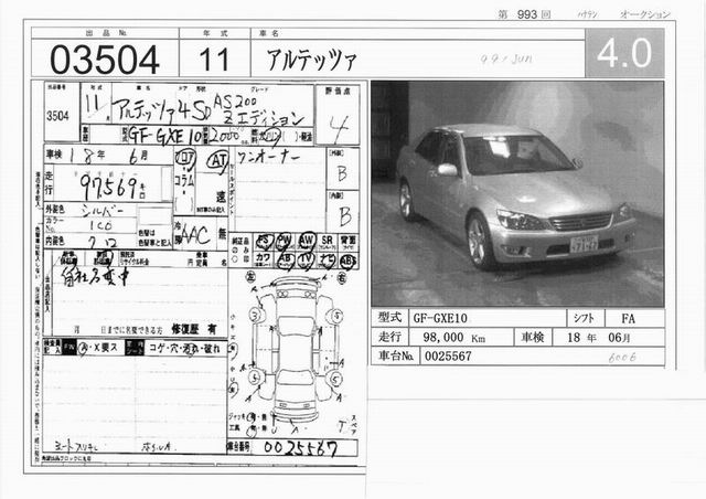 1999 Toyota Altezza For Sale