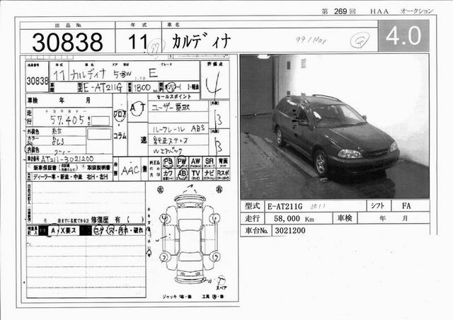 1999 Toyota Caldina Pictures