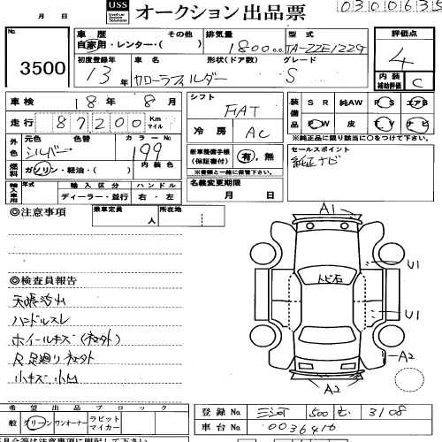 2001 Toyota Corolla Fielder Pictures