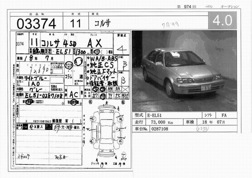 1999 Toyota Corsa Pictures