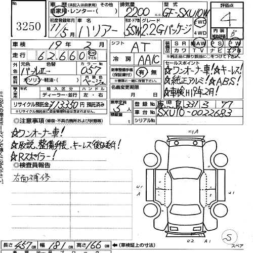 1999 Toyota Harrier For Sale