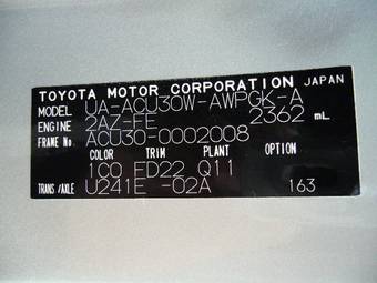 2003 Toyota Harrier Pictures