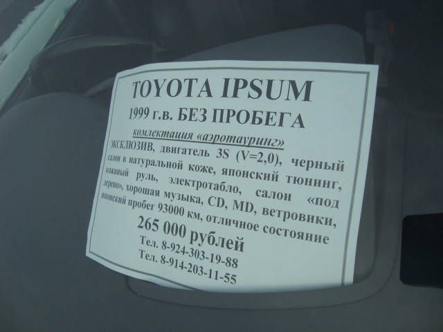 1999 Toyota Ipsum