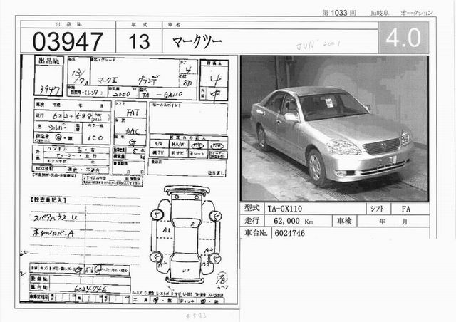 2001 Toyota Mark II Pictures