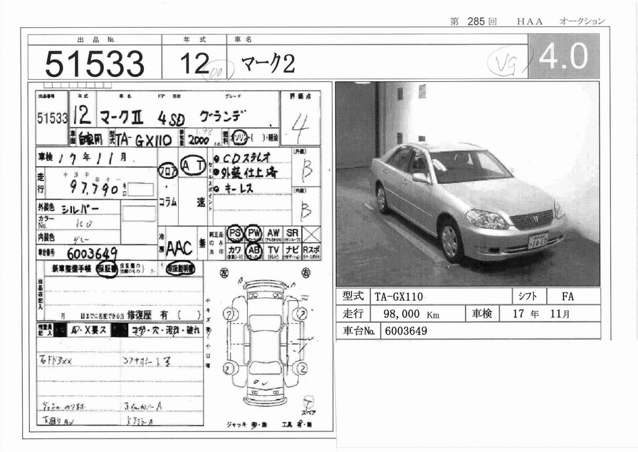 2001 Toyota Mark II Photos