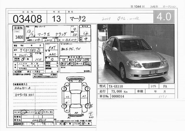 2001 Toyota Mark II For Sale