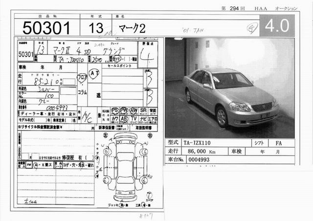 2001 Toyota Mark II For Sale