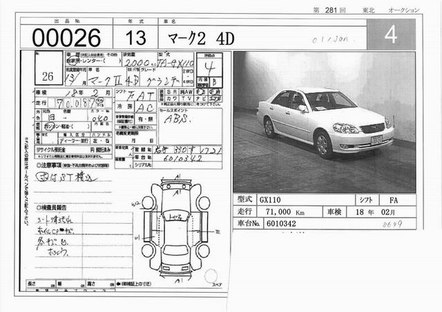 2001 Toyota Mark II Images