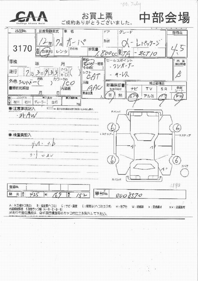 2000 Toyota Opa Pics